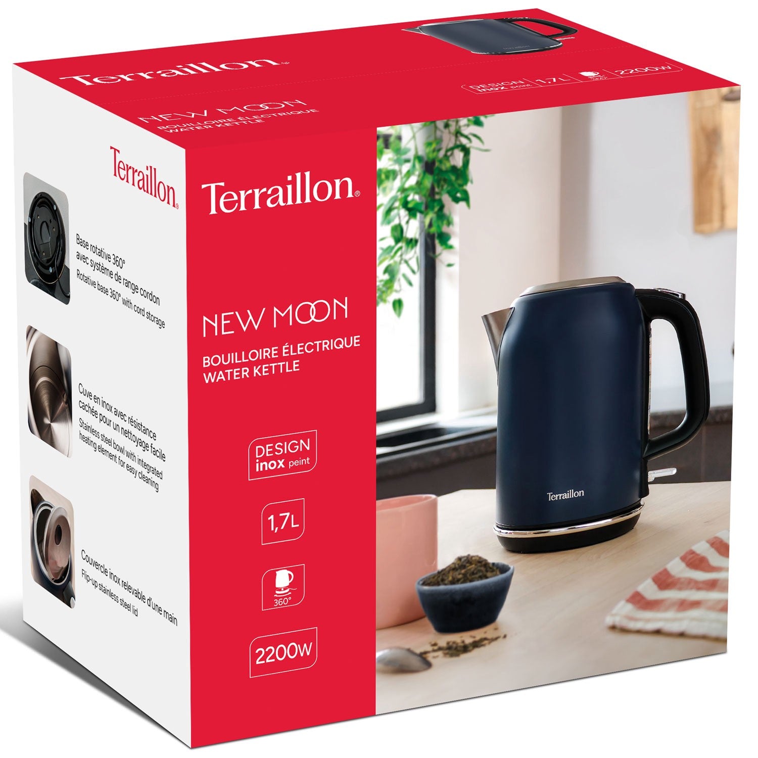 Electric Kettle, 1.7L, Midnight Blue, 2200W