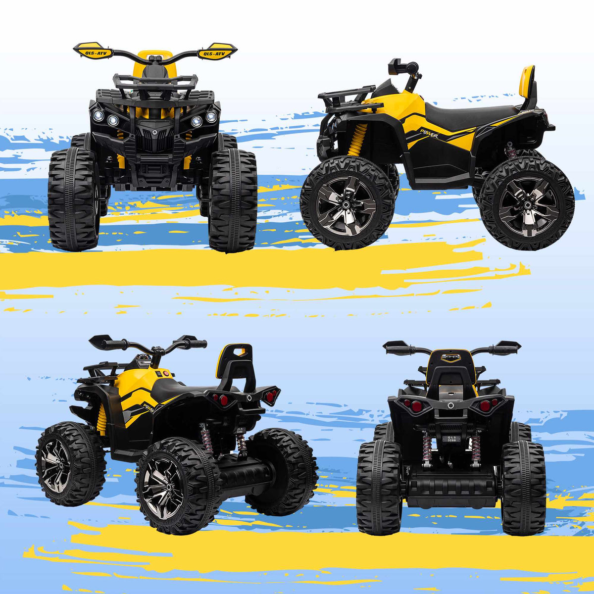 Electric Kids Quad, 3-8 km/h, LED Lights, Music Player