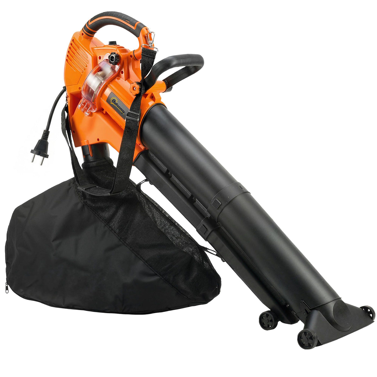 Electric Leaf Blower Vacuum 3000W, 3-in-1, 40L Bag, 4 Wheels