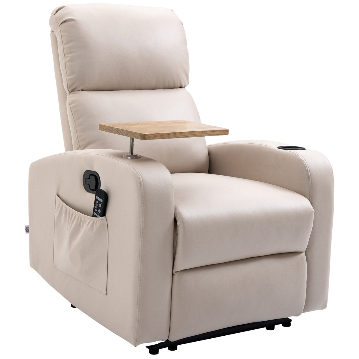 Electric Massage Chair, Relaxation Chair With Massage Function, Tv Chair With Reclining Function, Recliner, Microfiber, Light Gray