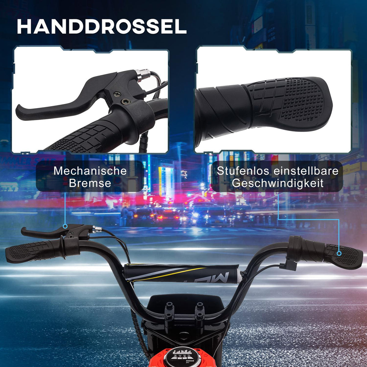 Electric Motorcycle Children's Electric Motorcycle with 24V 350W Motor, 8-16 KMH Speed Mode, 12 Inch Pneumatic Tires, Electric Motorcycle with Music Headlight, Moto Cross for Children 8-12 Years Red |