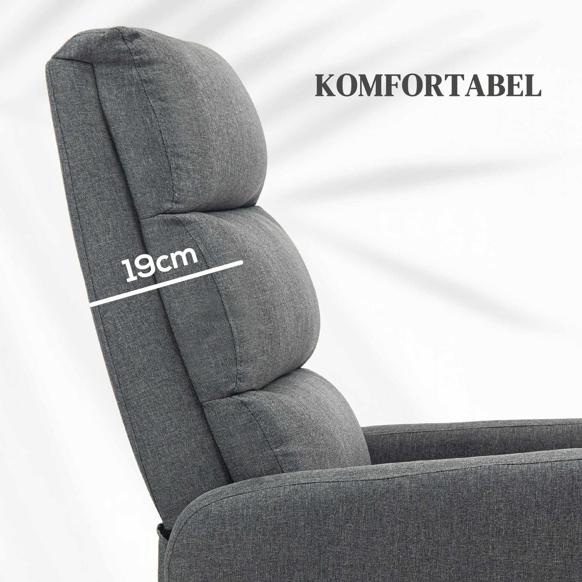 Electric Recliner Chair with Lift, Remote, Linen Look, Gray