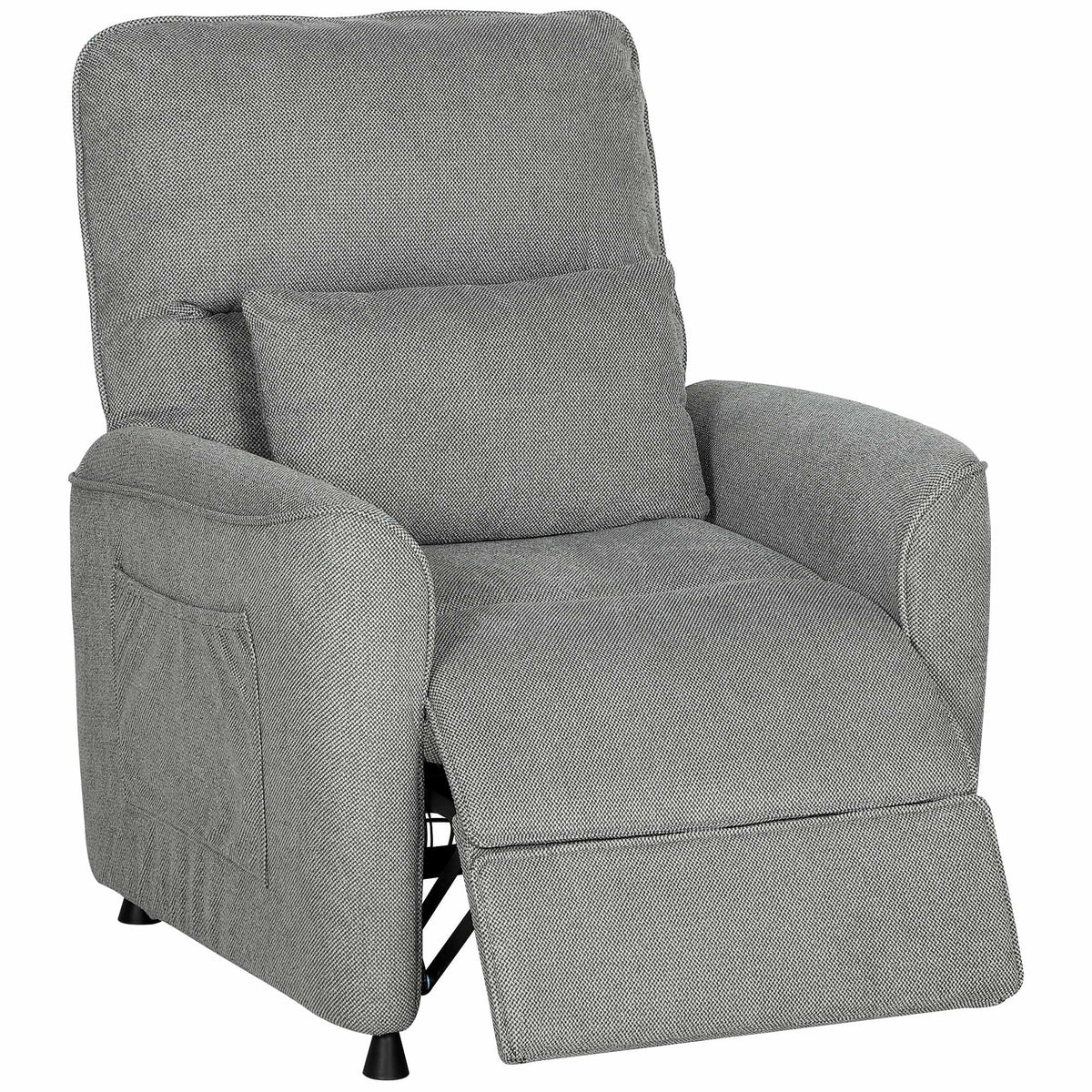 Electric Recliner Chair with Massage and Heat, Dark Grey