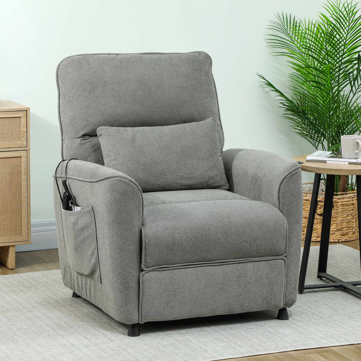 Electric Recliner Chair with Massage and Heat, Dark Grey