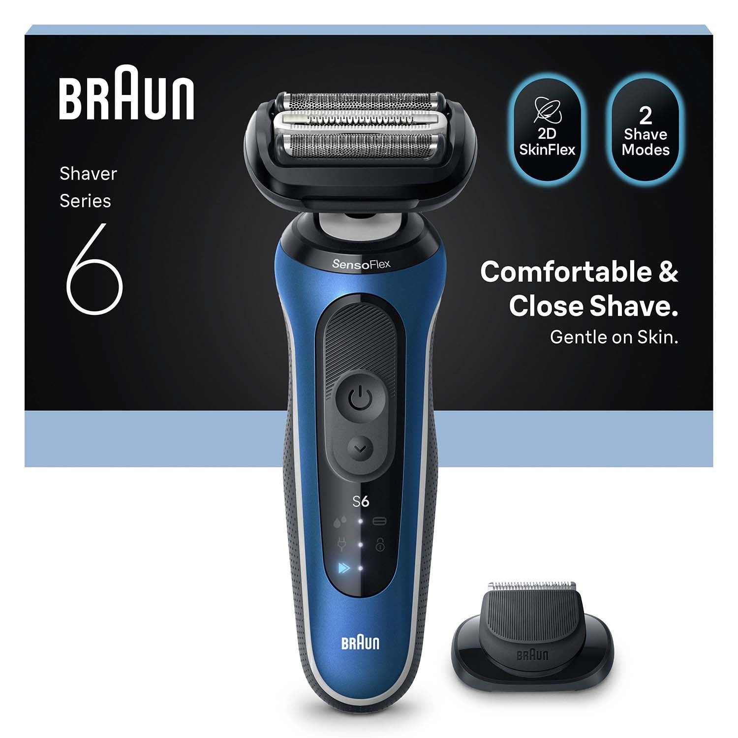 Electric Shaver Series 6, Wet & Dry, Rechargeable
