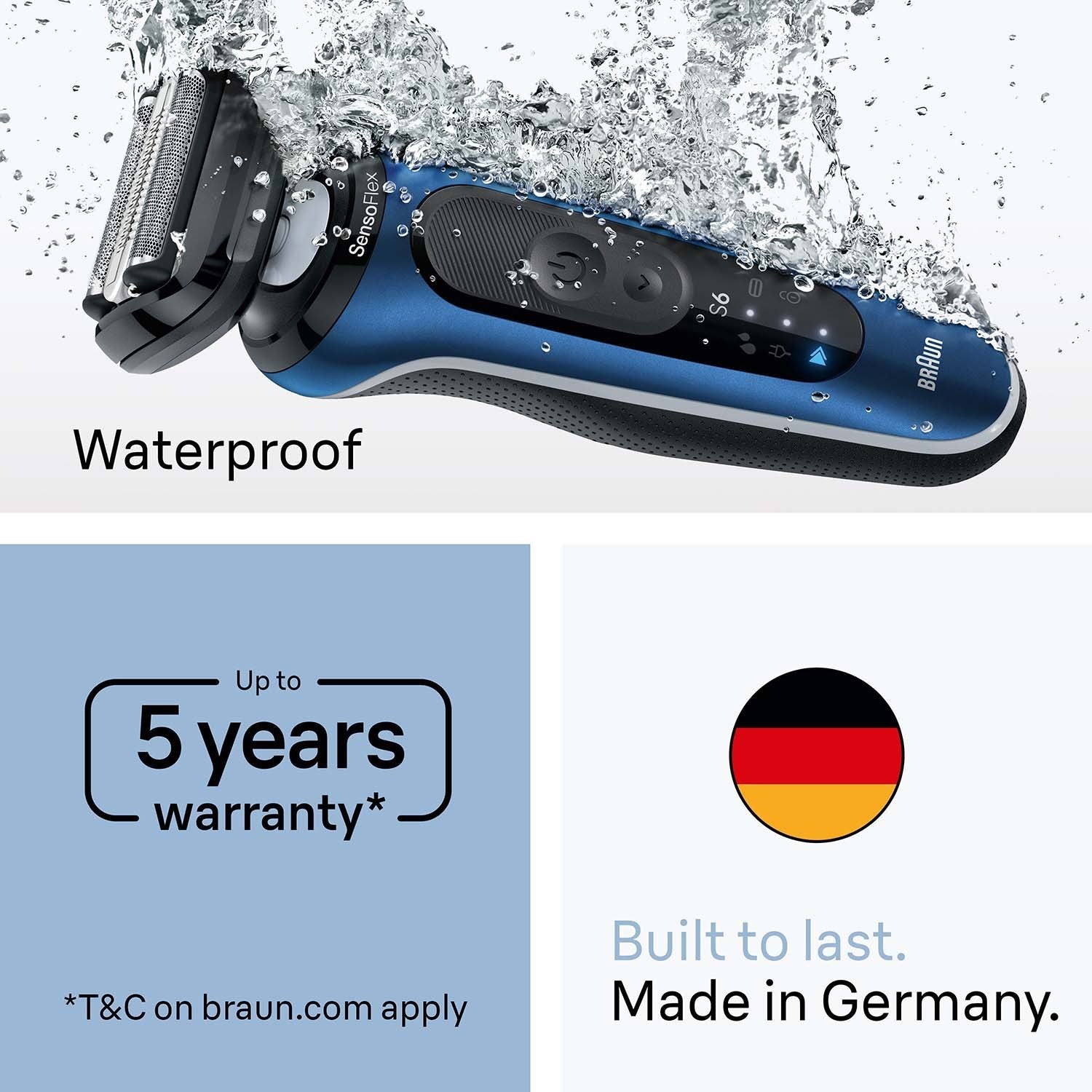 Electric Shaver Series 6, Wet & Dry, Rechargeable