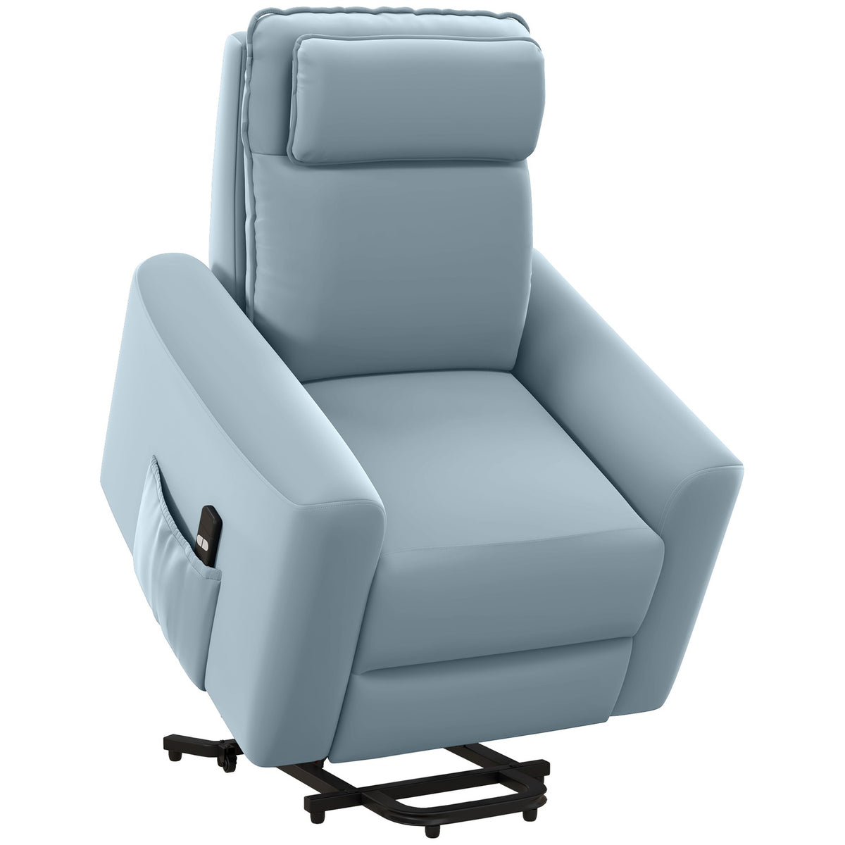 Electric Stand-Up Chair, Relaxation Chair With Stand-Up Aid, Tv Chair With Reclining Function, Remote Control, Padded, Side Pocket, Velvet