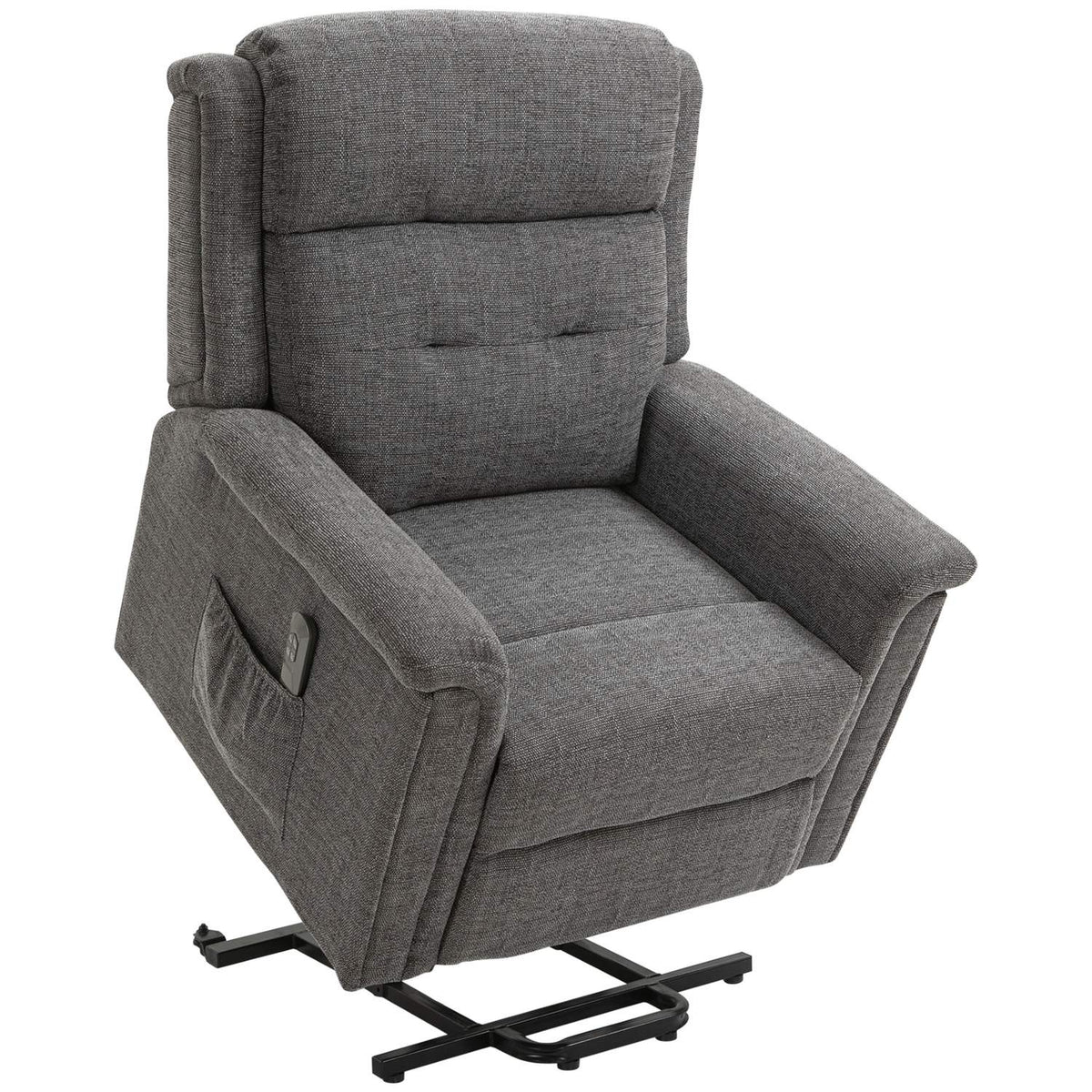 Electric Stand-Up Chair, Tv Chair, Relaxation Chair With Reclining Function, Senior Chair With Remote Control, Load Capacity Up To 170 Kg, Gray, 89X96X108 Cm