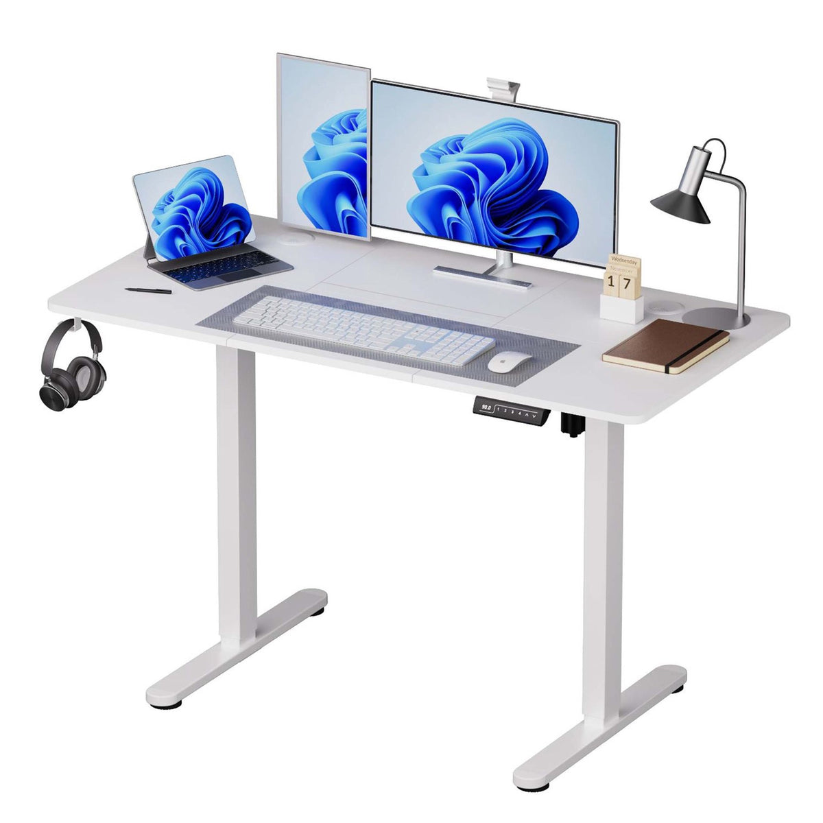 Electric Standing Desk, Wood-Effect Top, Memory Presets