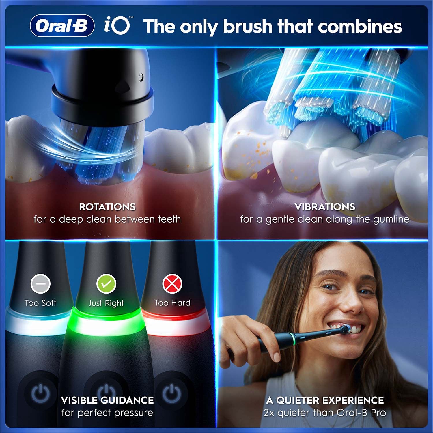 Electric Toothbrush Duo, 5 Modes – Black/White