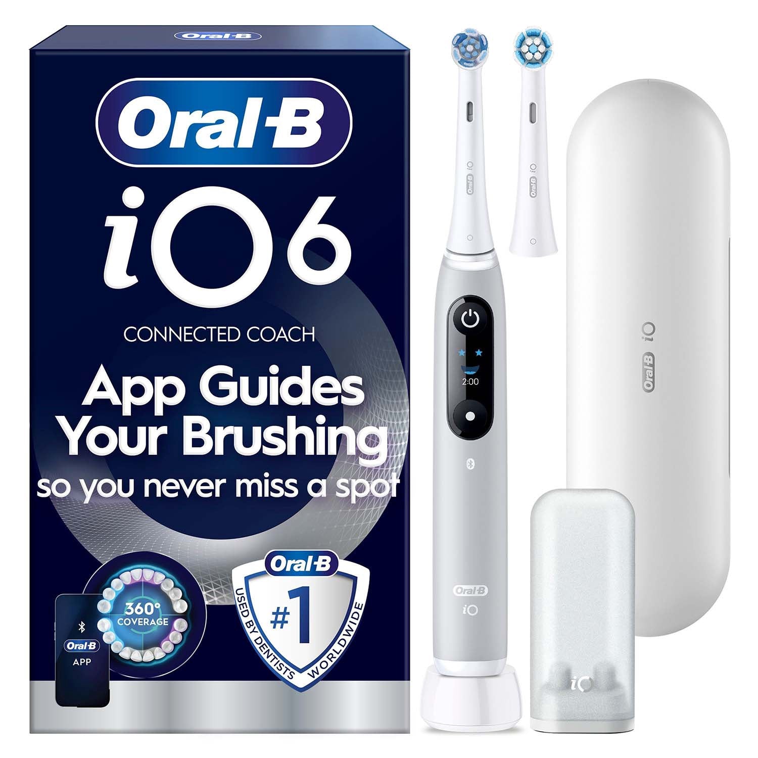 Electric Toothbrush Grey Opal, 1 Extra Refill