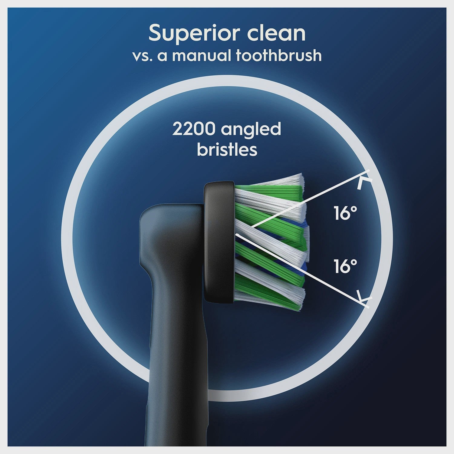 Electric Toothbrush Heads, Cross Action, Black, 5-Pack