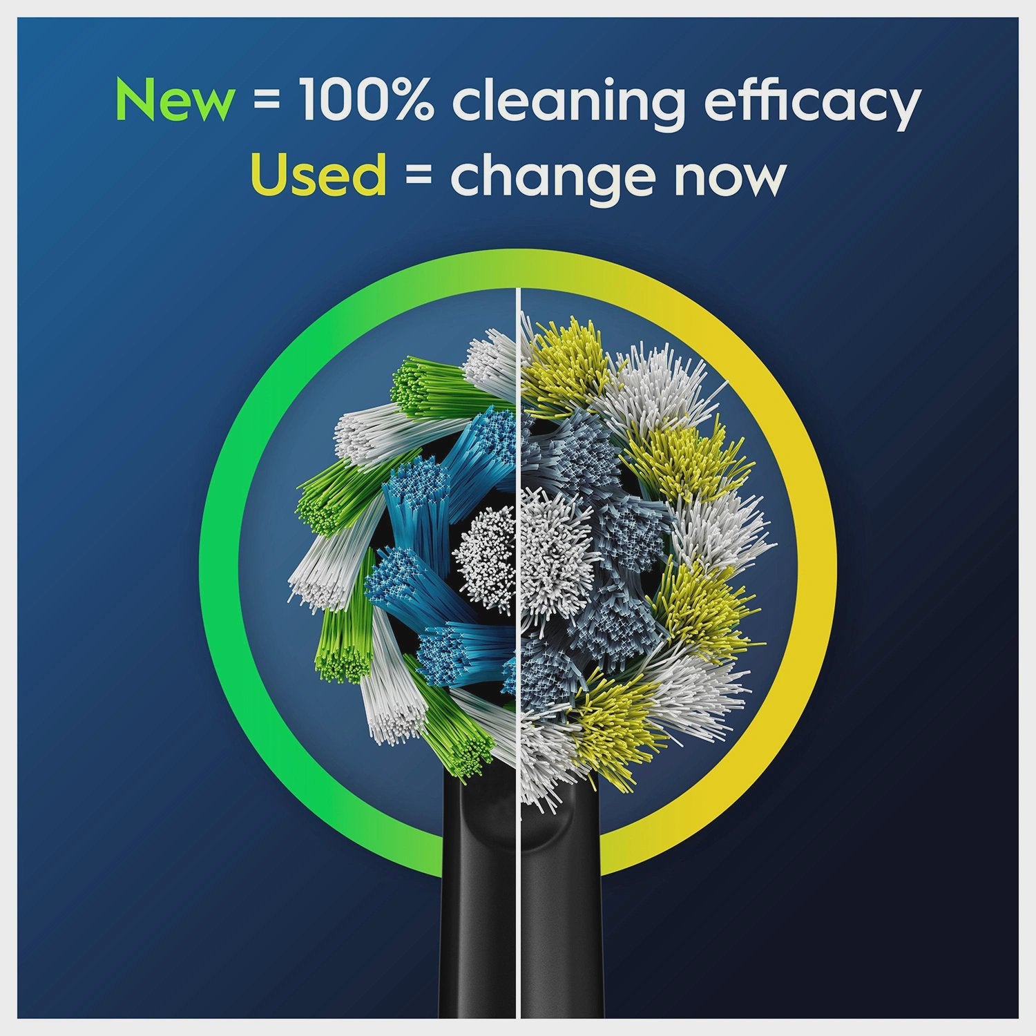 Electric Toothbrush Heads, Cross Action, Black, 5-Pack