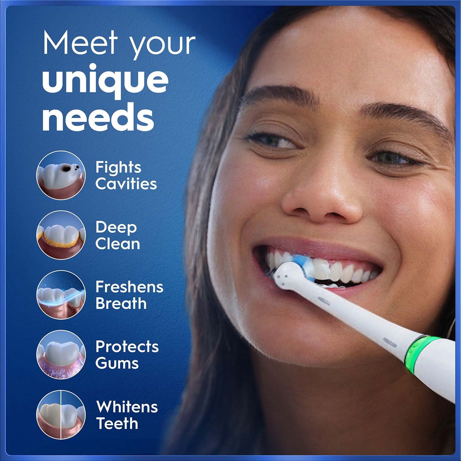 Electric Toothbrush with 5 Modes, Micro-Vibrations, White