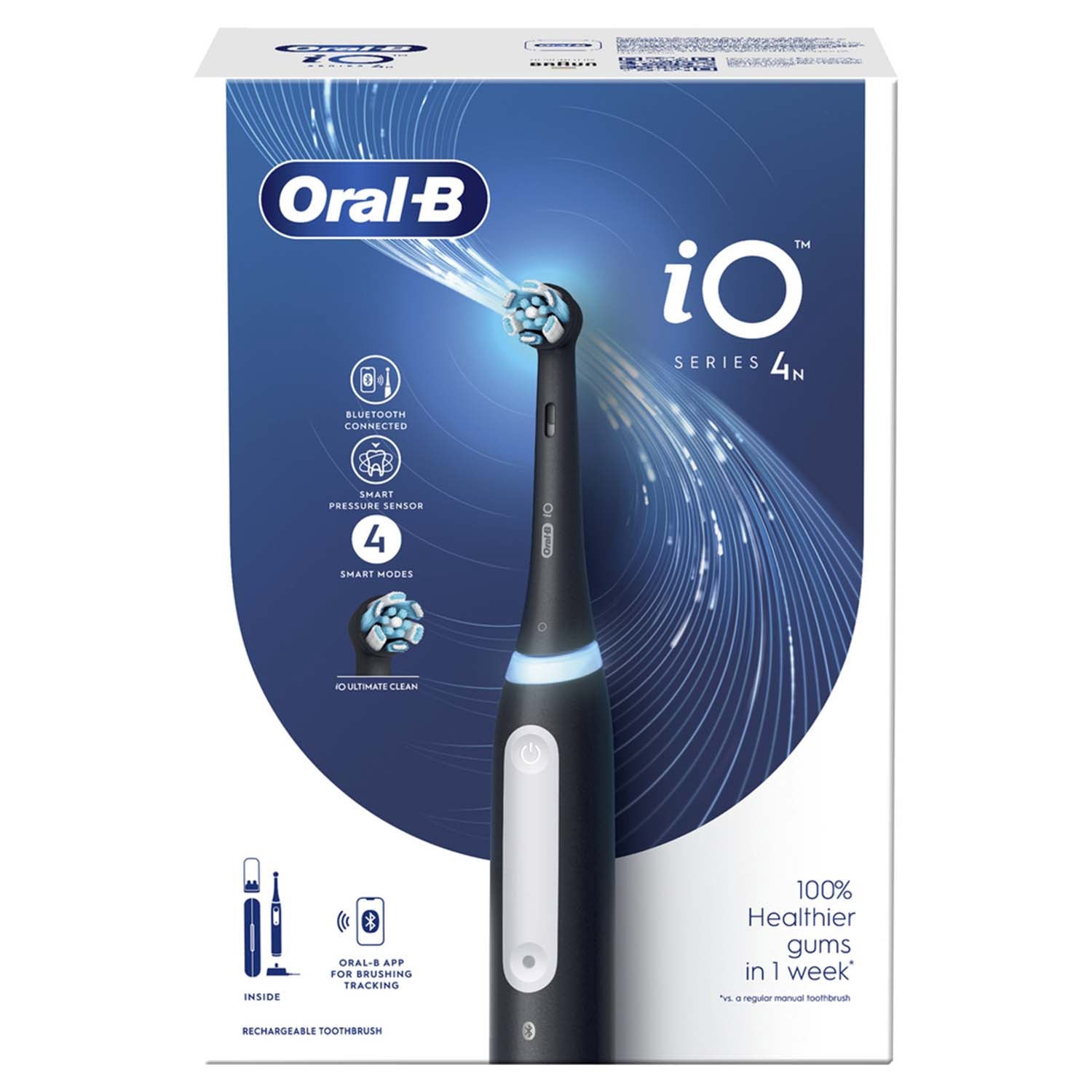 Electric Toothbrush with Smart Pressure Sensor, Black