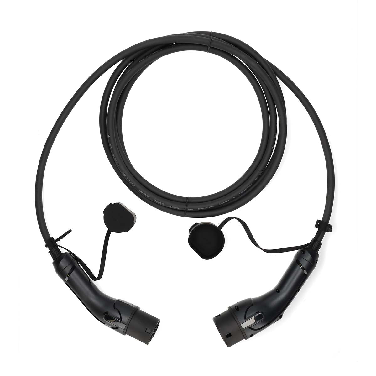 Electric Vehicle Cable | Cable Type 2 | 16 A | 11000 W | 3-Phases | 5.00 m | Black | Gift Box
