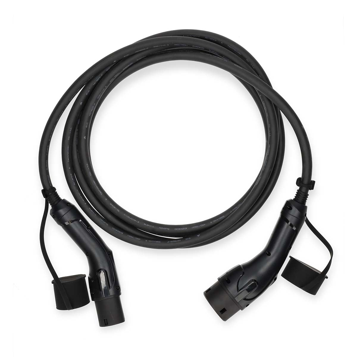 Electric Vehicle Cable | Cable Type 2 | 32 A | 22000 W | 3-Phases | 5.00 m | Black | Gift Box
