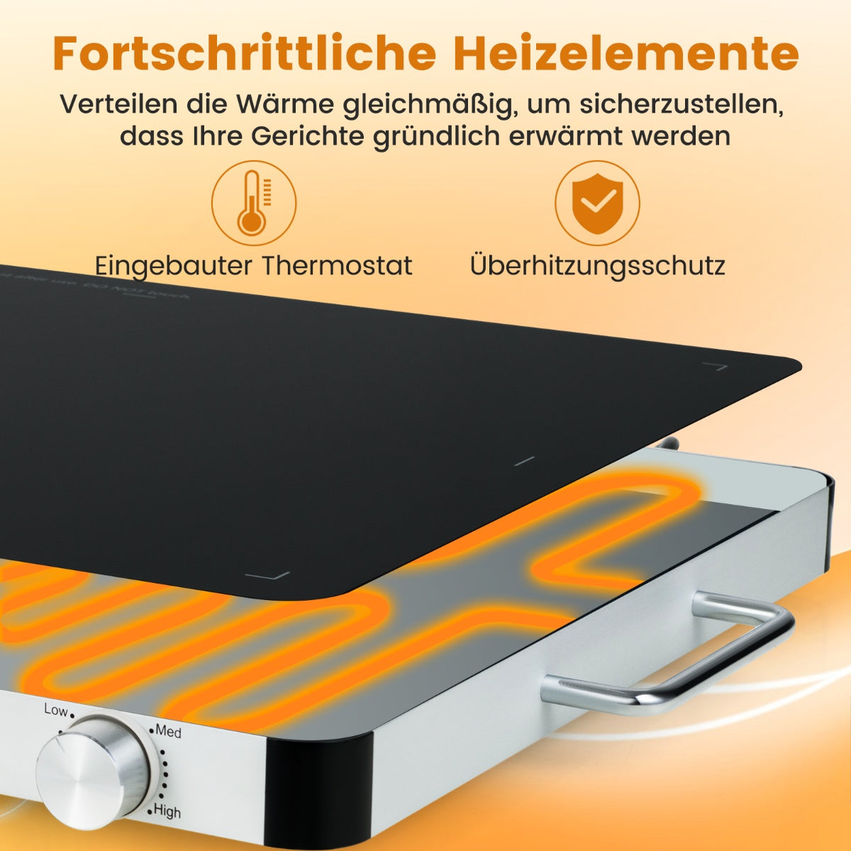Electric Warming Tray, Adjustable Temp, 53x40 cm
