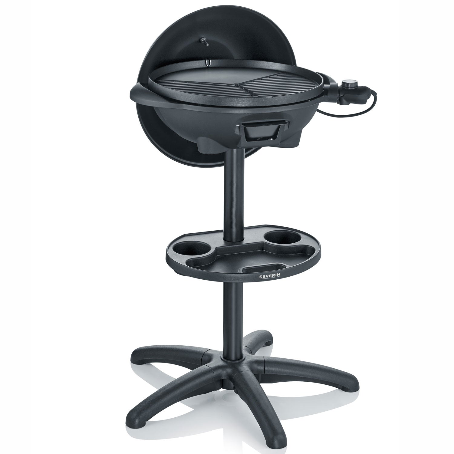 Electric grill globe column stand with lid, PG8541