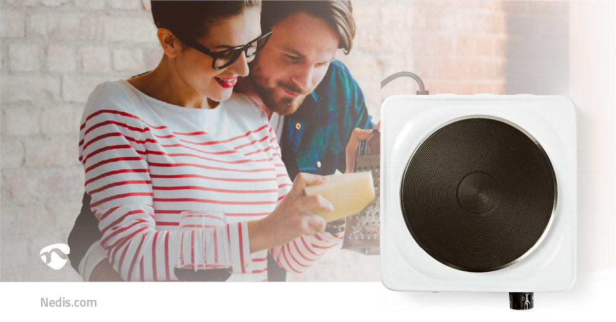 Electric hob | Cooking zones: 1 | 1000 W | Overheat Protection | White