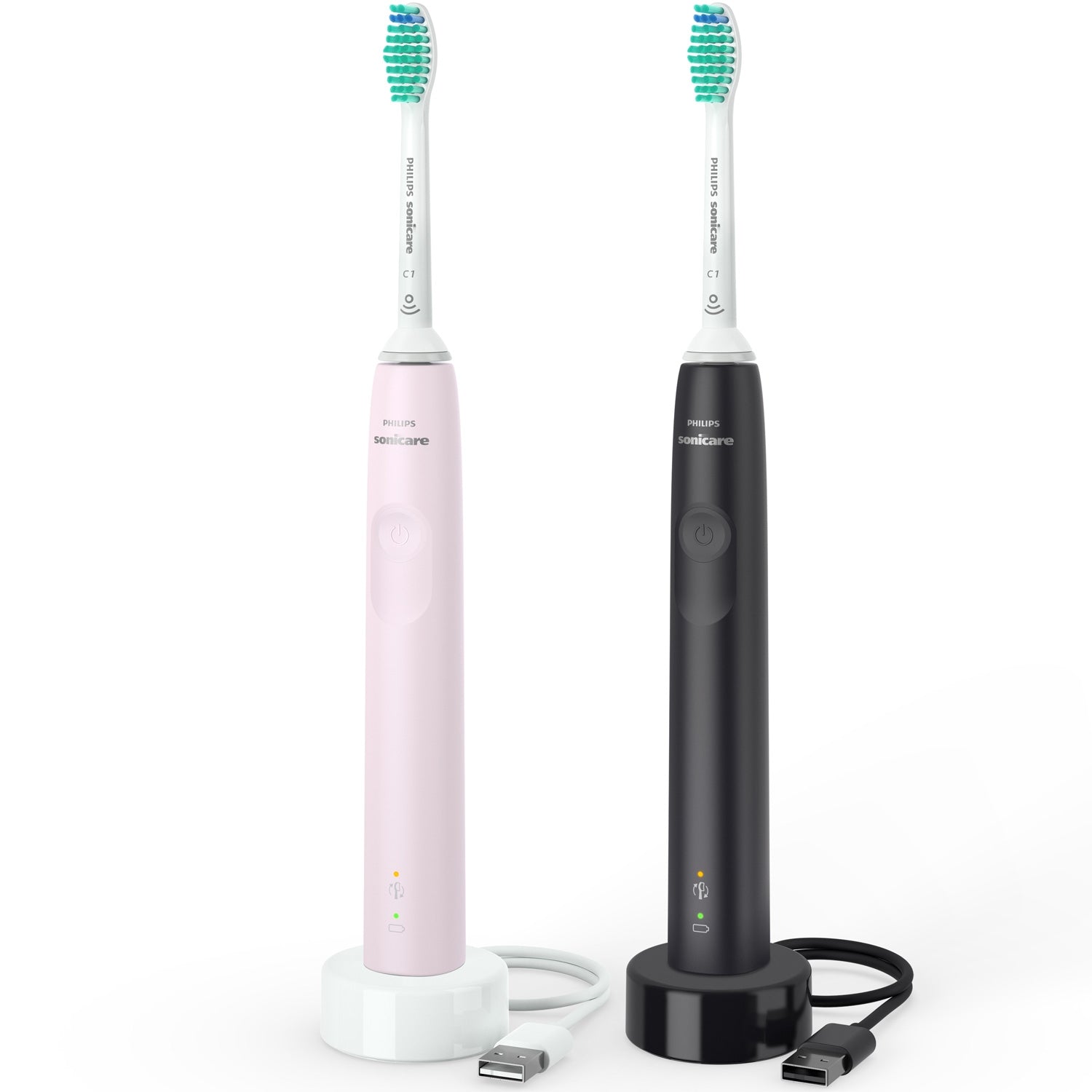 Electric toothbrush 2x Black/Pink HX3675/15