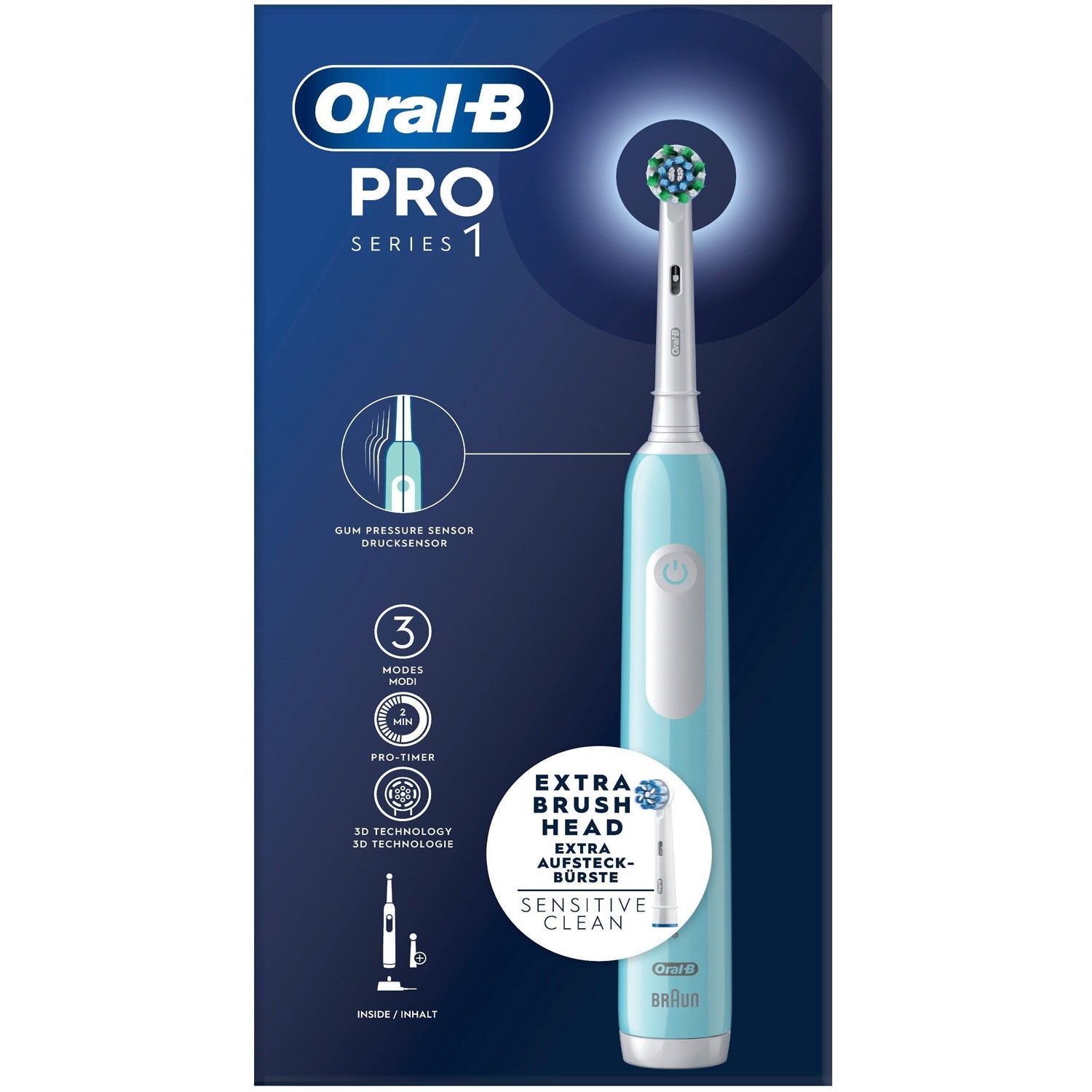 Electric toothbrush Pro1 Turquoise + Extra Refill