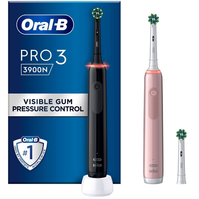 Electric toothbrush Pro3 3900N Black CA + Pink CA