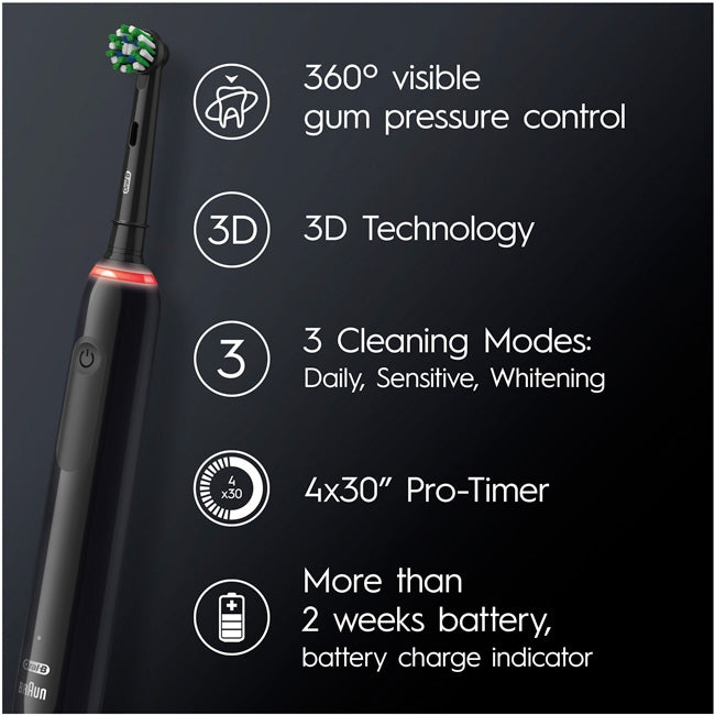 Electric toothbrush Pro3 3900N Black CA + Pink CA