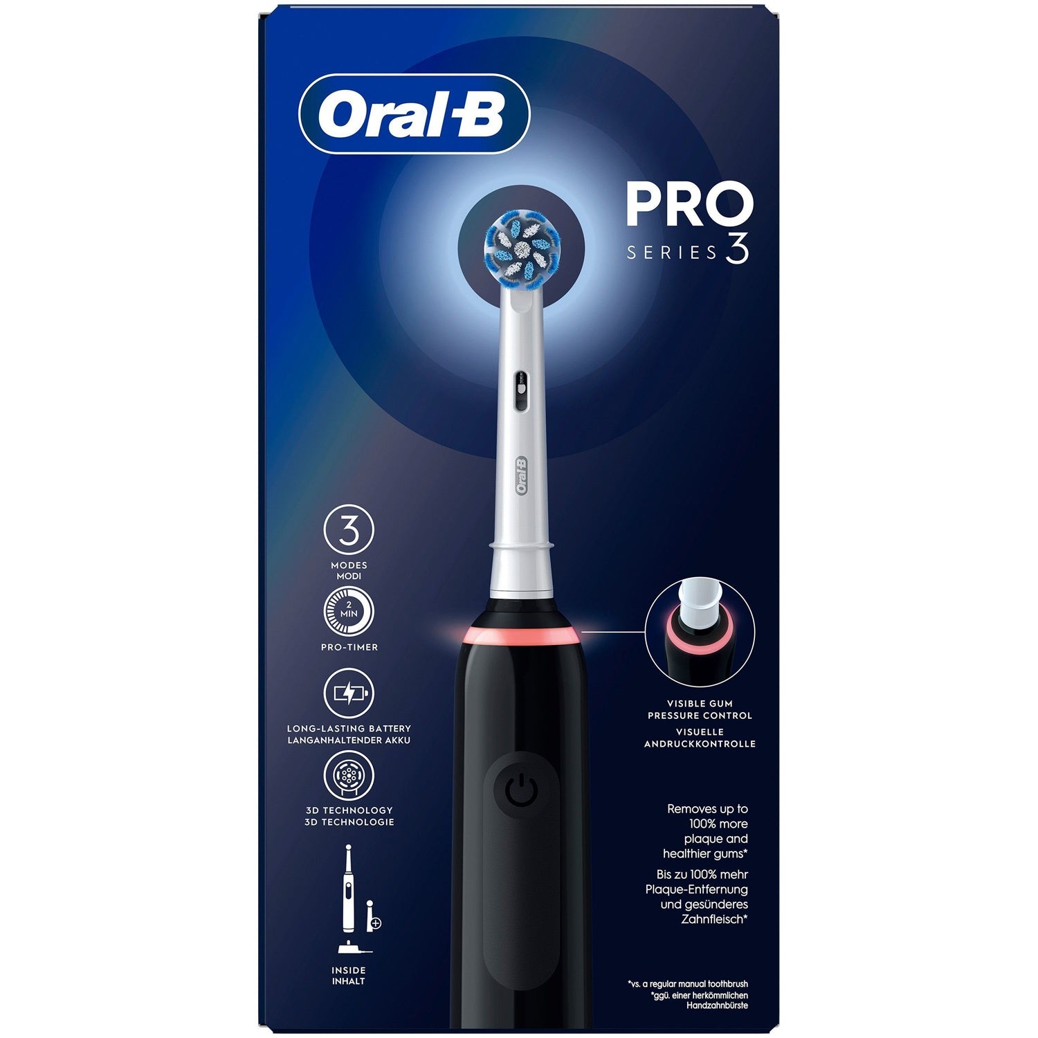 Electric toothbrush Pro3 Black + Extra Refill