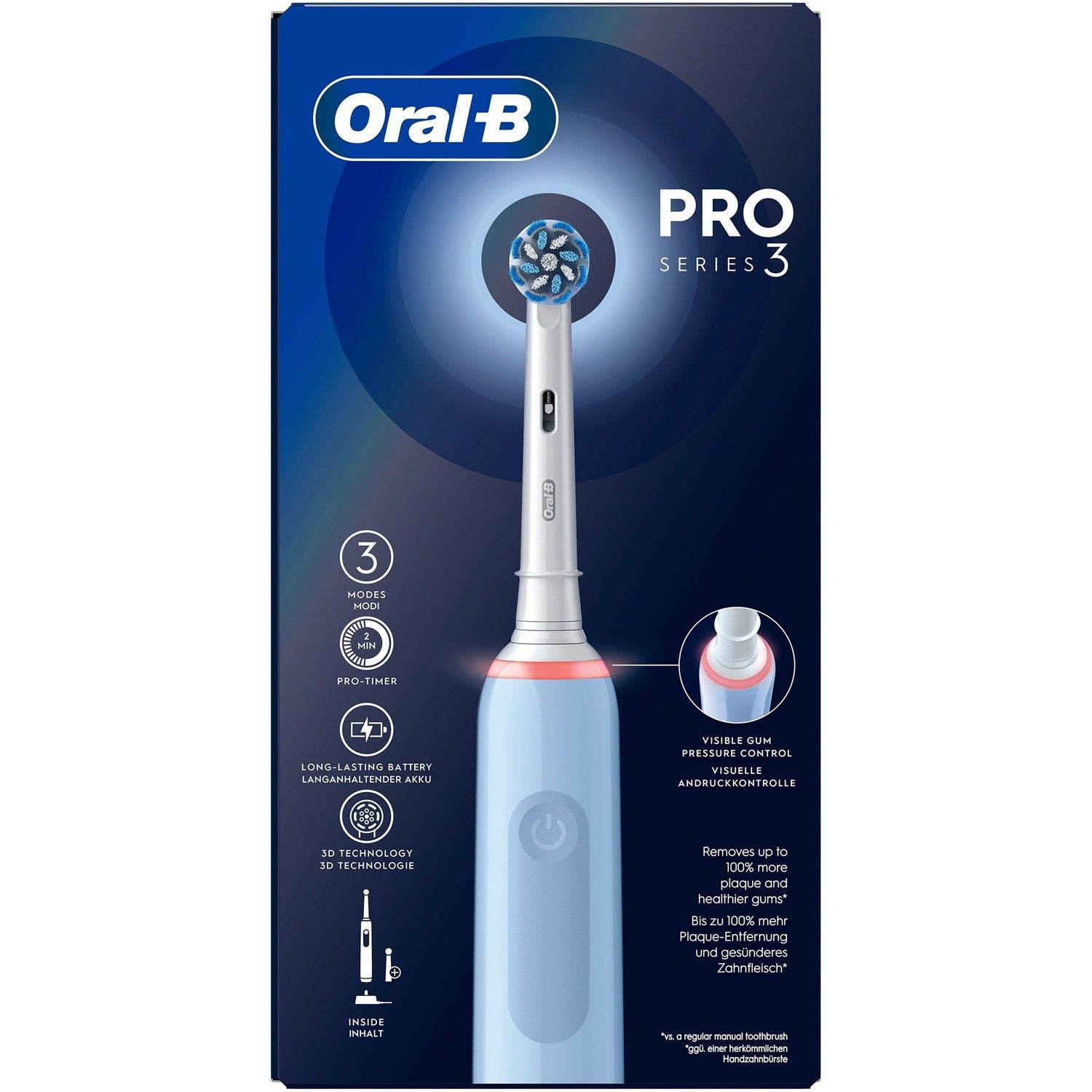 Electric toothbrush Pro3 Blue + Extra Refill