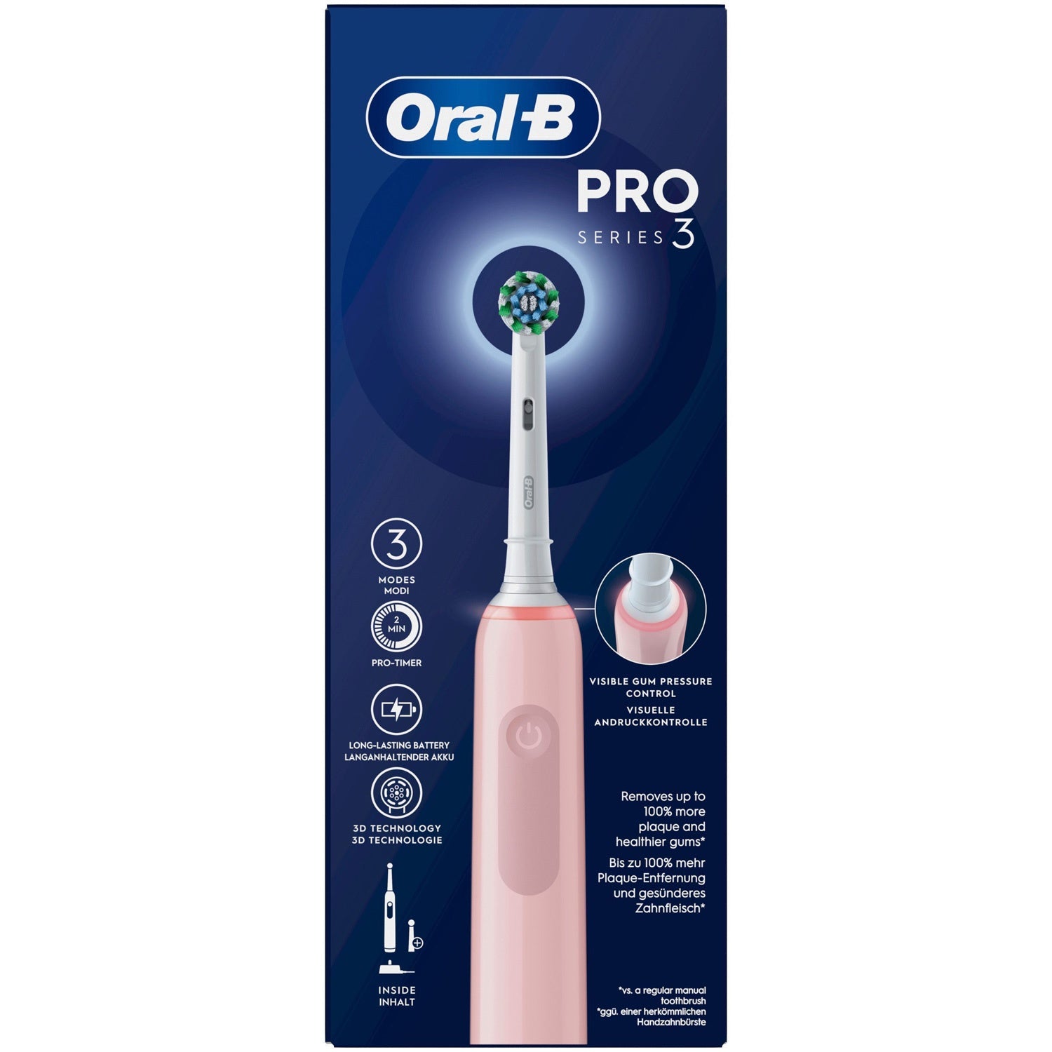 Electric toothbrush Pro3 Pink + Extra Refill