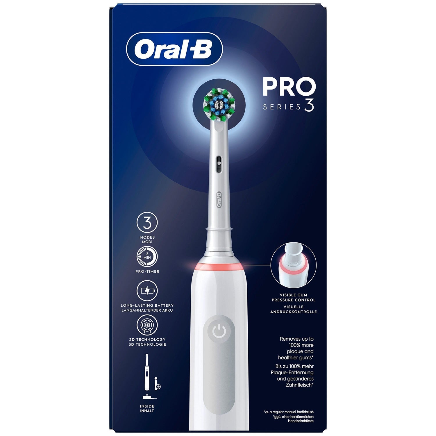 Electric toothbrush Pro3 White + Extra Refill