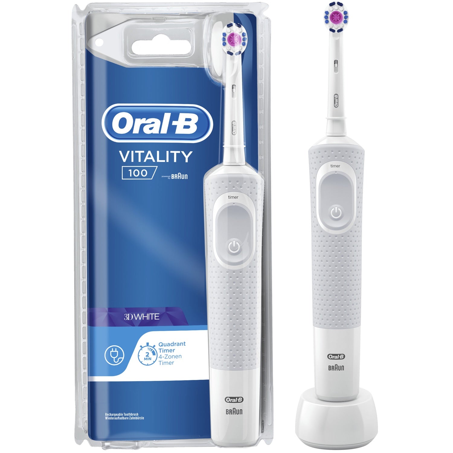 Electric toothbrush Vitality 100 3D White