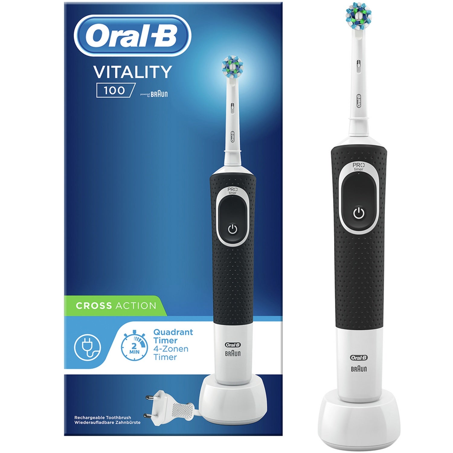 Electric toothbrush Vitality 100 Black CA HB