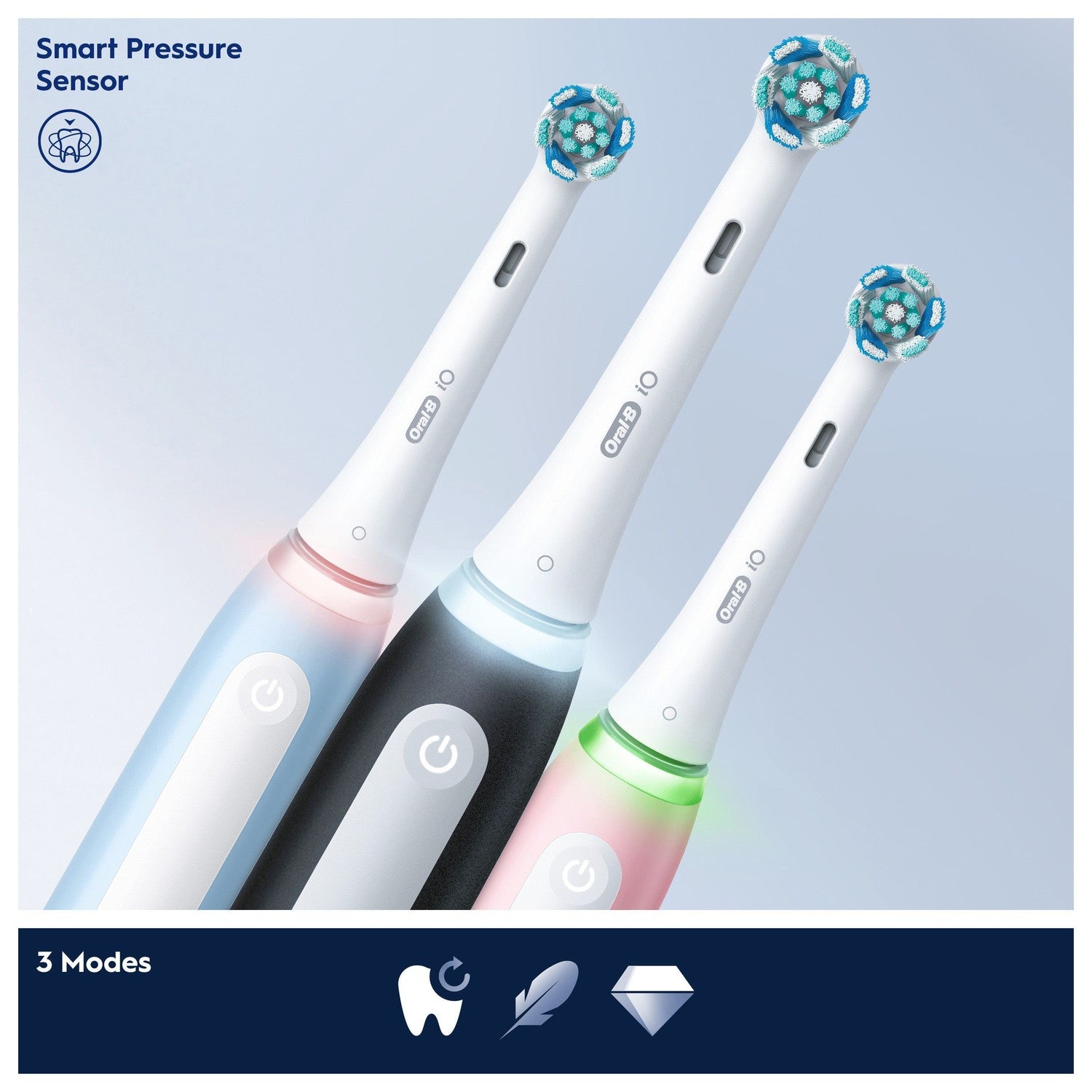 Electric toothbrush iO3 Duo Matt Black / Ice Blue