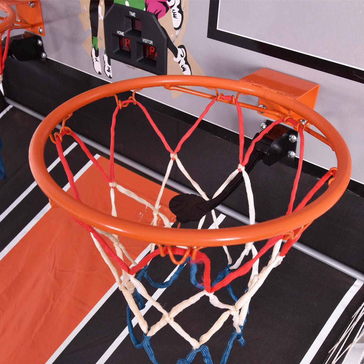 Electronic Basketball Arcade Game, Double Hoop, LED Scoreboard