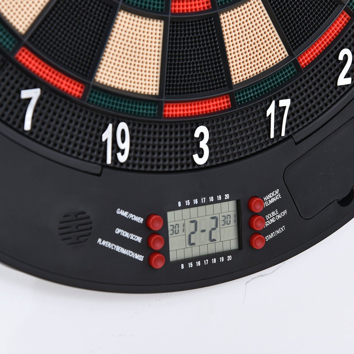 Electronic Dart Board With Door Sound Effects, Automatic Scoring, 6 Darts, 26 Games, 185 Hit Options, For 8 Players