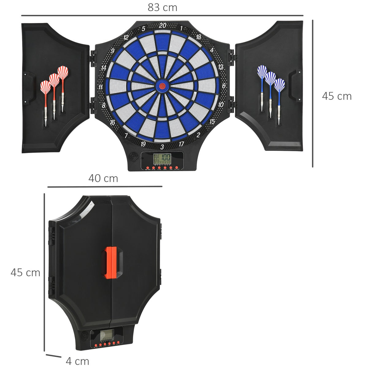 Electronic Dartboard Dartboard With 12 Darts, Replacement Tips, Dart Machine, Lcd Display, For 8 Players