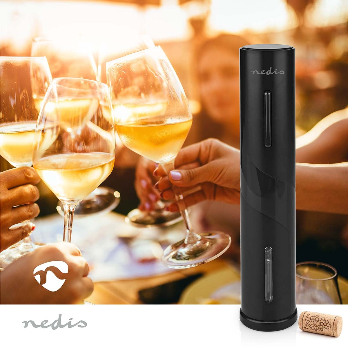 Electronic Wine Opener | ABS / Aluminum | Black