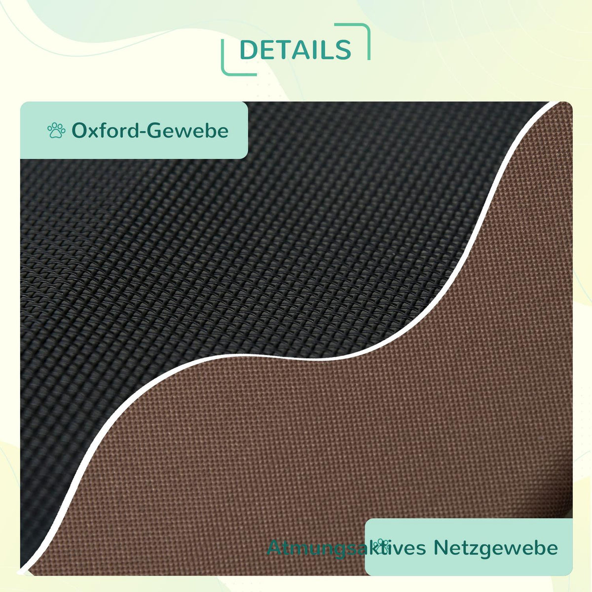 Elevated Dog Bed Outdoor Canopy Breathable Taffeta Fabric Coffee 92X76X90Cm