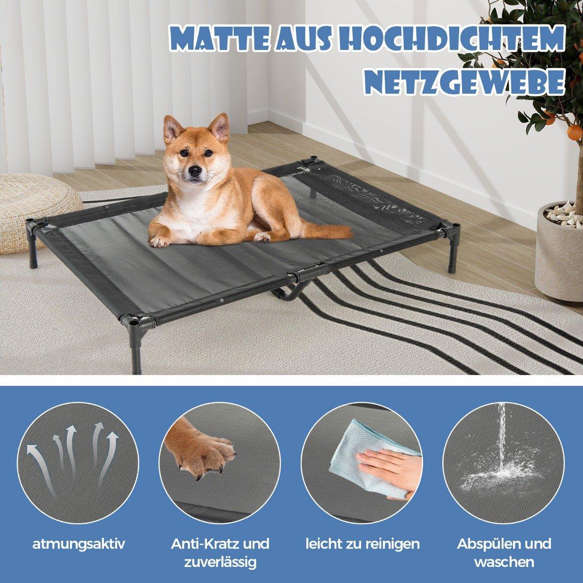 Elevated Dog House & Bed, Breathable Mesh, 75x110x106 cm
