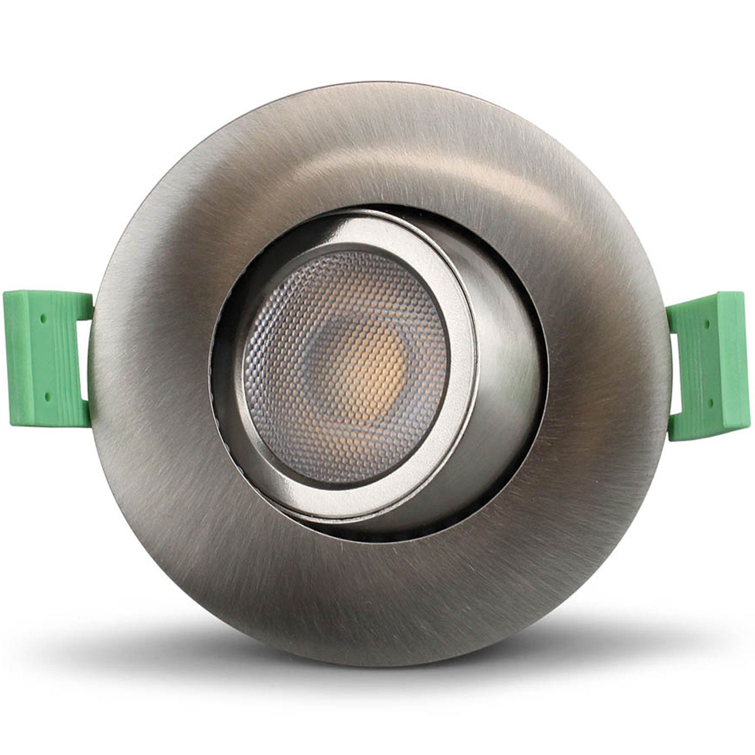 Ellen Recessed downlight Dim-to-Warm 520lm IP65 1-pack Brushed steel