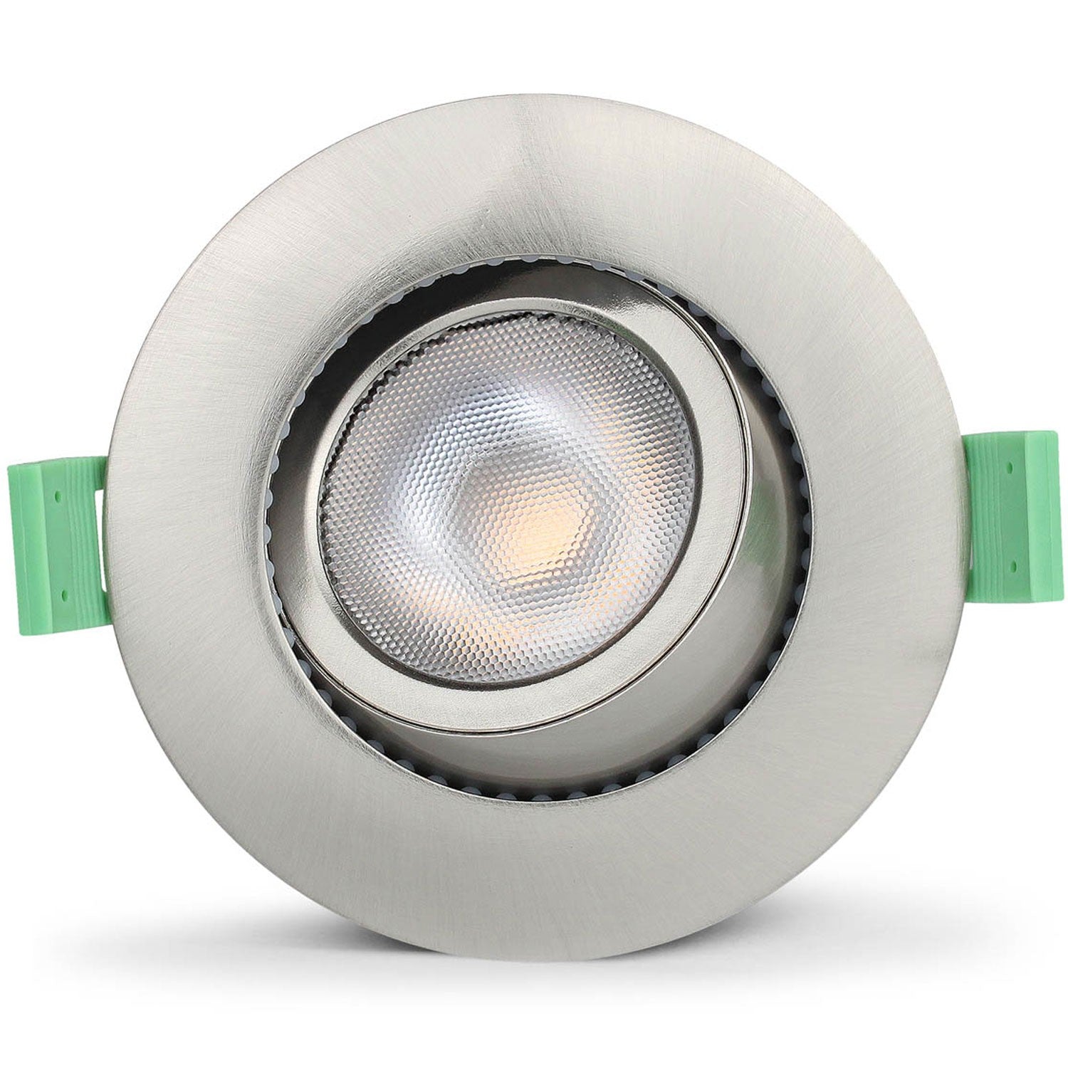 Ellen Recessed downlight Dim-to-Warm 520lm IP65 1-pack Brushed steel