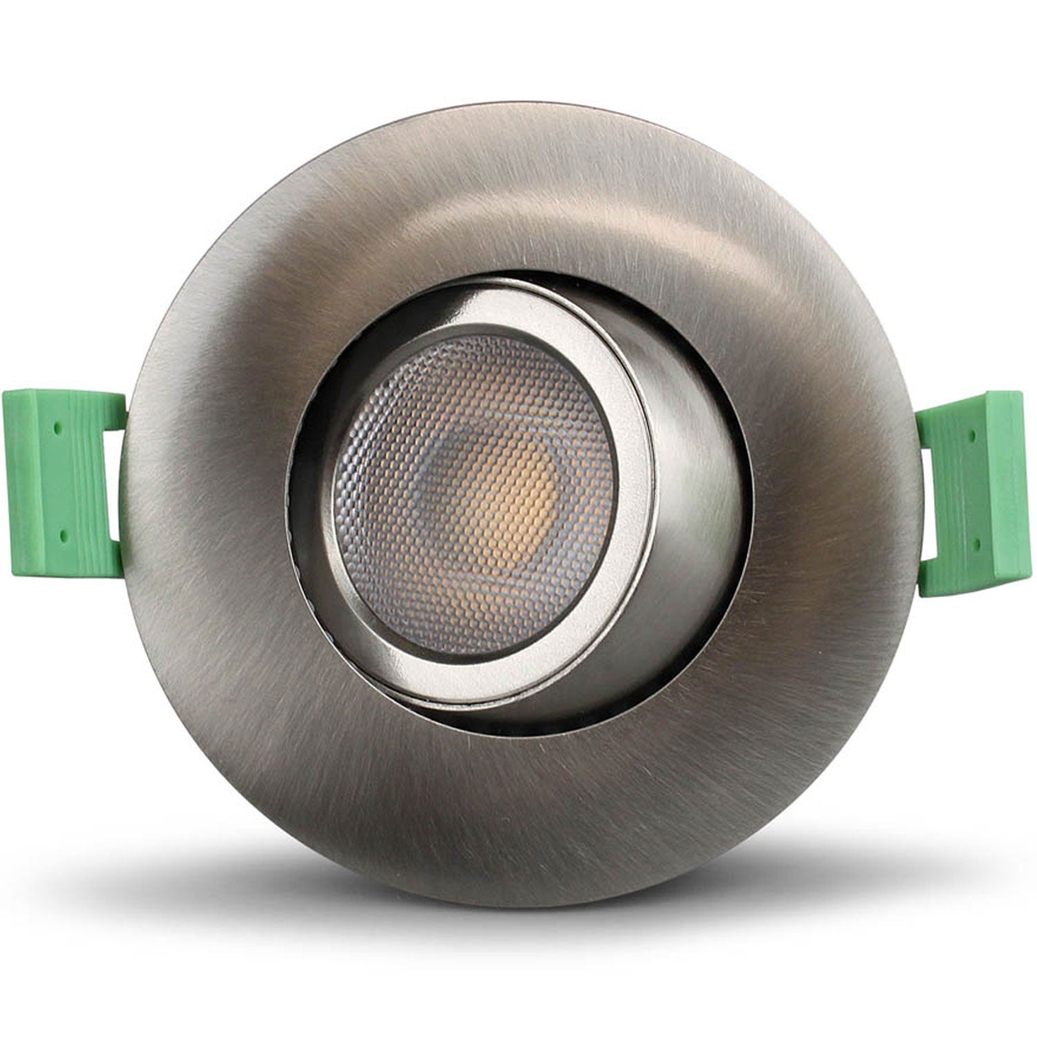 Ellen Recessed downlight Dim-to-Warm 520lm IP65 3-pack Brushed steel