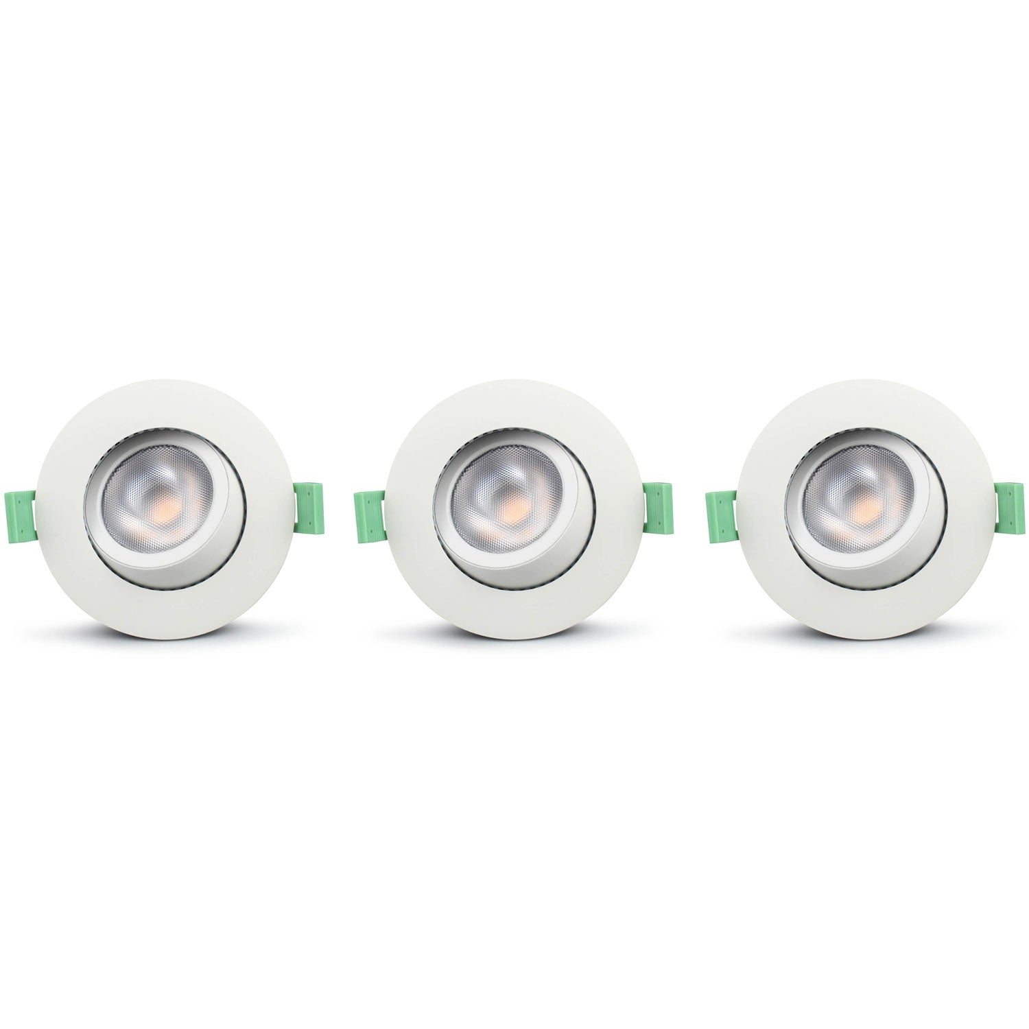 Ellen Recessed downlight Dim-to-Warm 520lm IP65 3-pack White