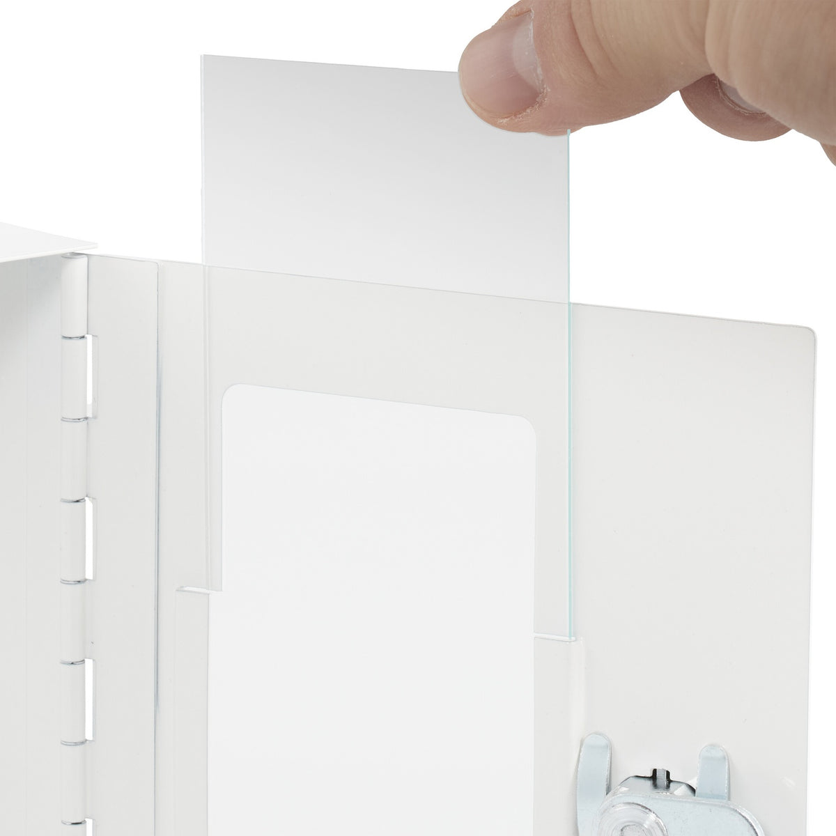 Emergency Key Box with Hammer – White, Wall-Mounted