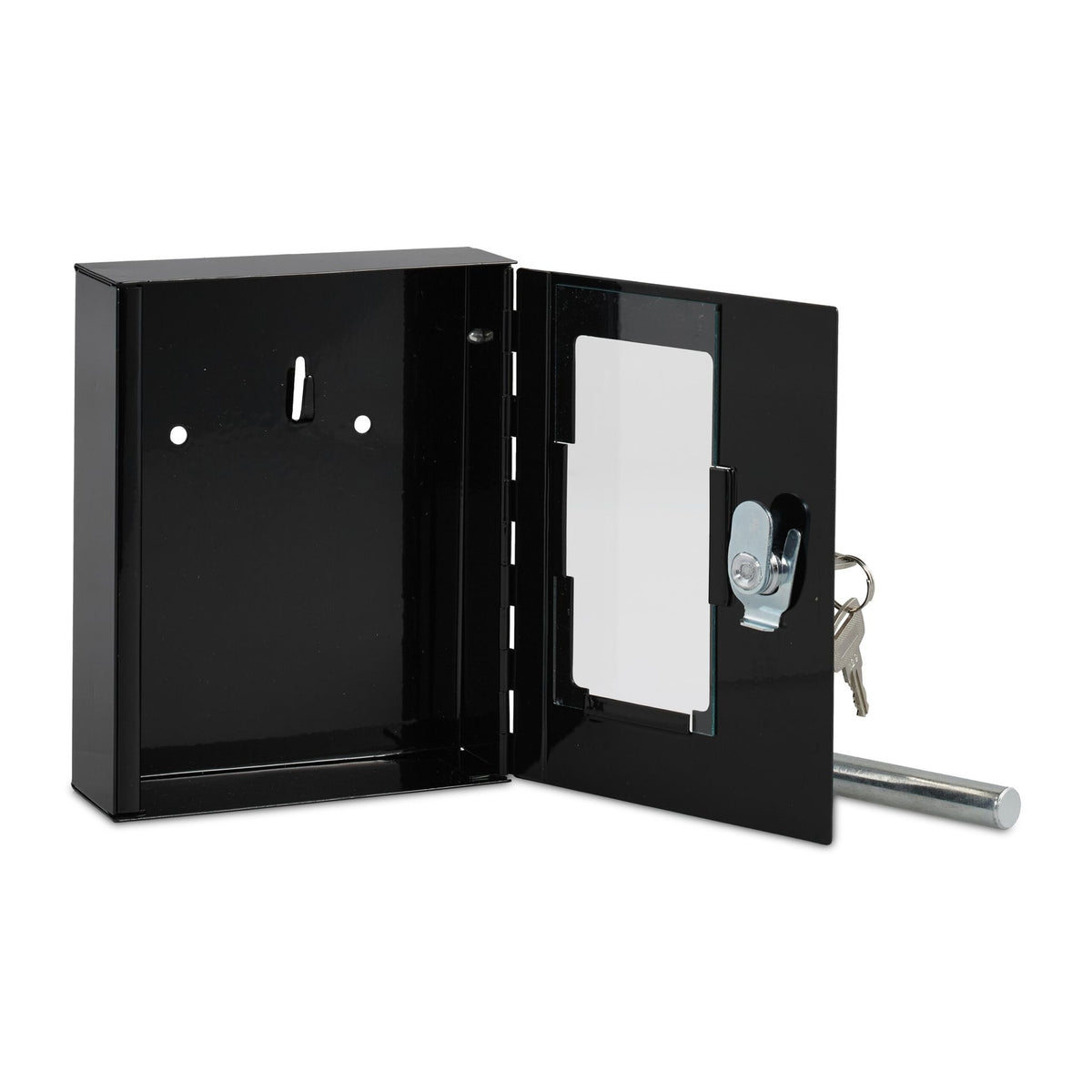 Emergency key box with flap