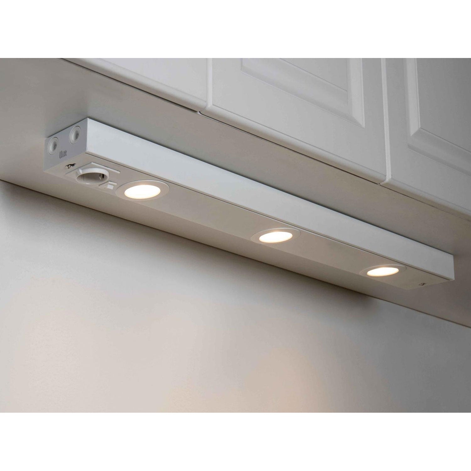 Emma 870 Kitchen bench lighting 2xspot + outlet 3000K 650lm 870cm