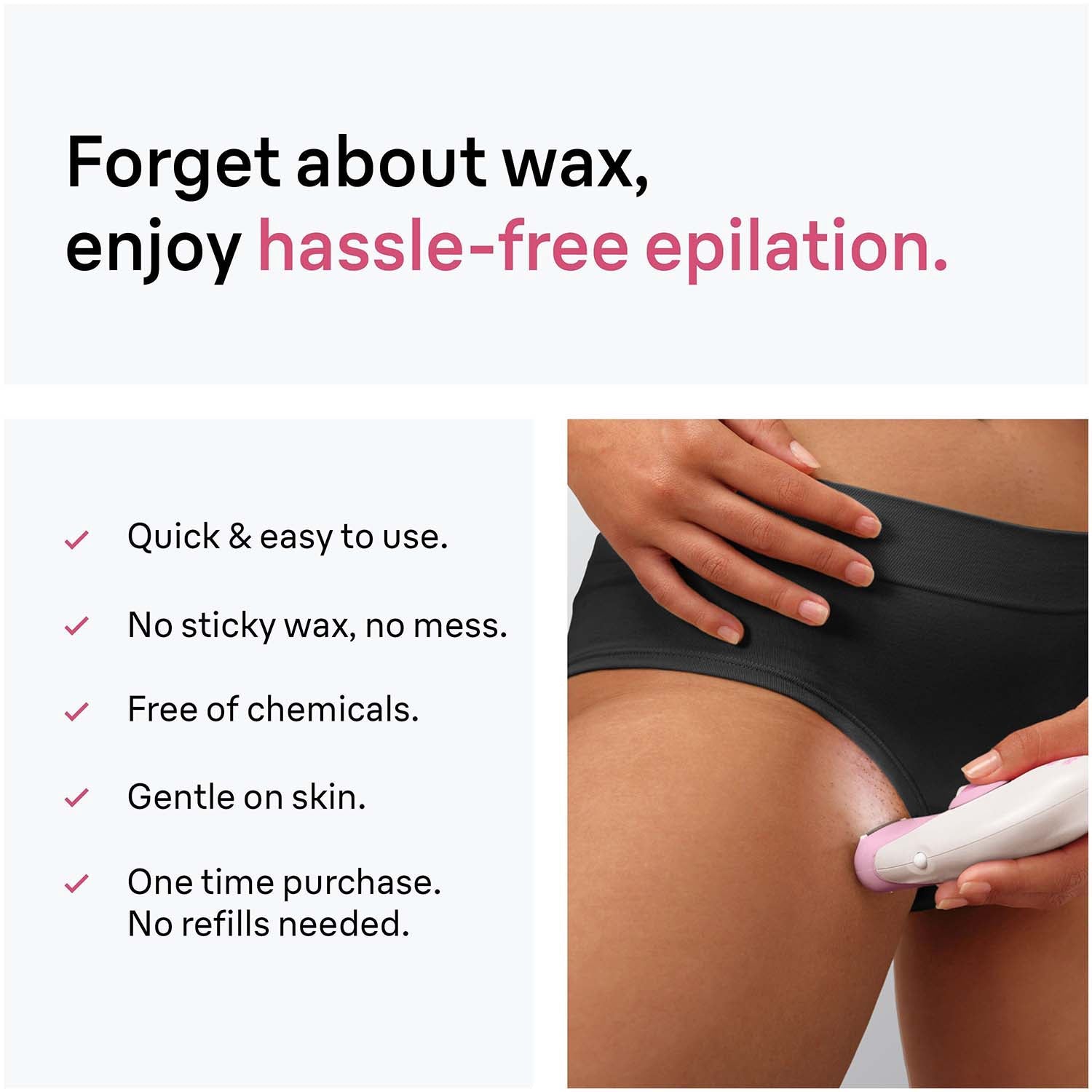 Epilator with Cord for Long-Lasting Smooth Skin, Pink