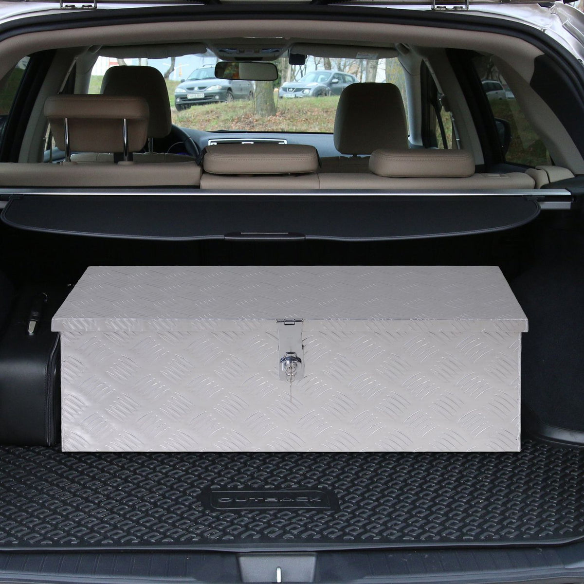 Equipment Box, Tool Box, Drawbar Box, Transport Box, Aluminum Box, Aluminum Box, Silver, 76X33X25Cm